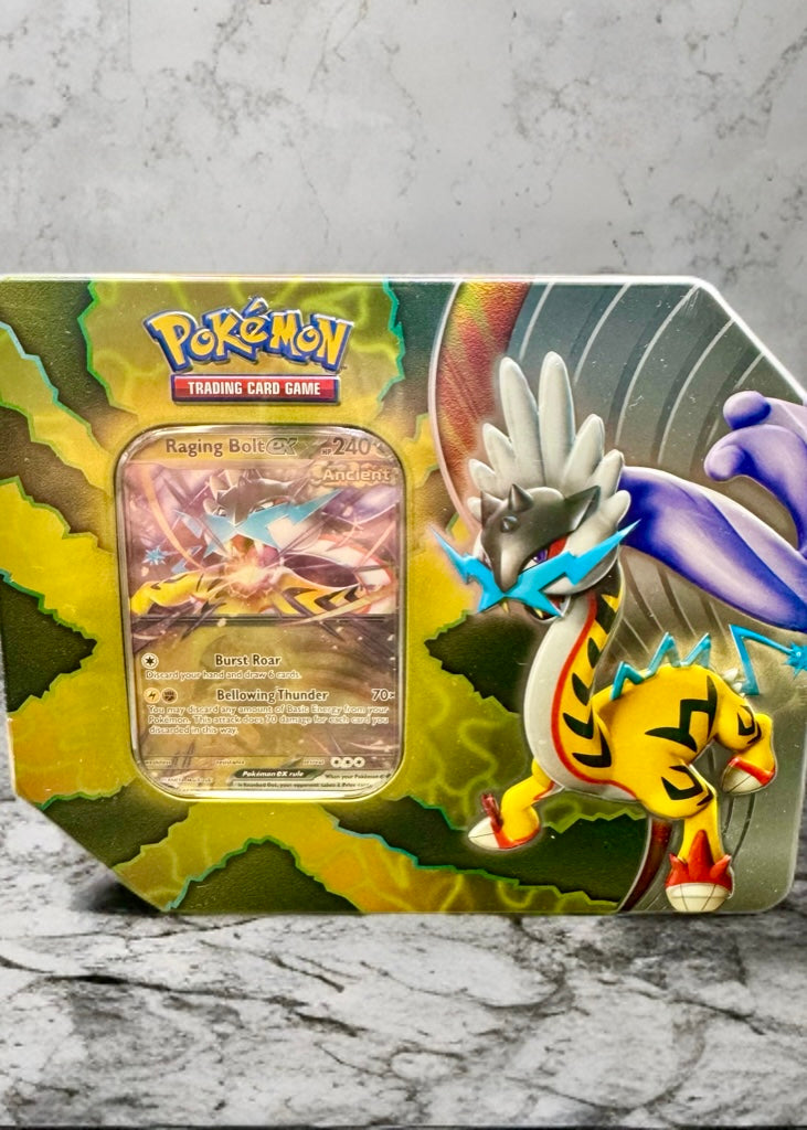 Pokémon Scarlet & Violet Paldean Fates Raging Bolt Tin