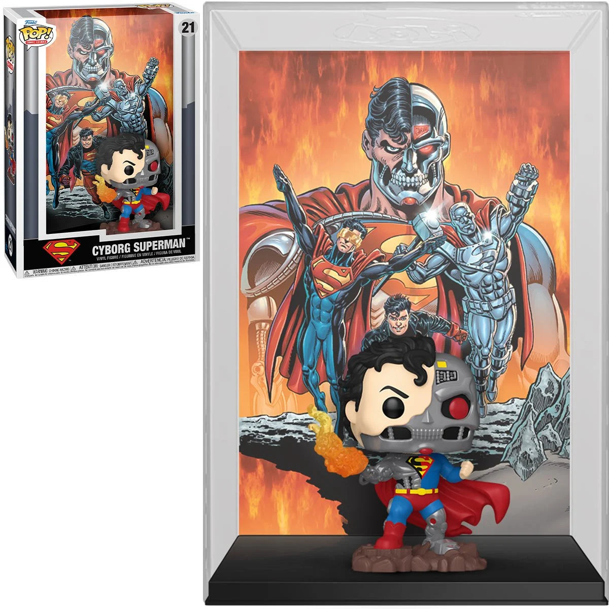 Reigh of Supermen Cyborg Superman Funko Pop! Comic Cover Figure #21 with Case