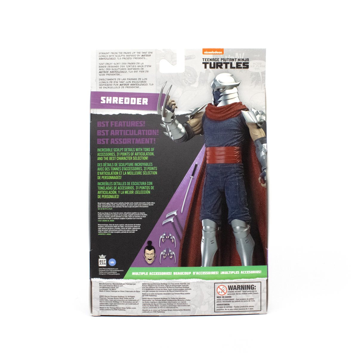 Teenage Mutant Ninja Turtles BST AXN Shredder IDW Comic TMNT 5-Inch Action Figure
