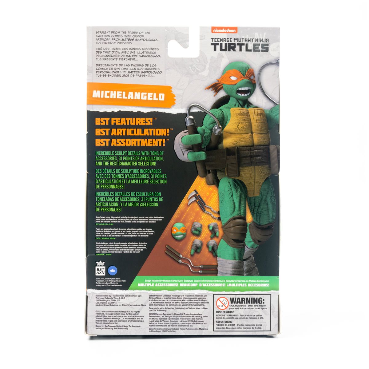 Teenage Mutant Ninja Turtles BST AXN Michelangelo IDW Comic TMNT 5-Inch Action Figure