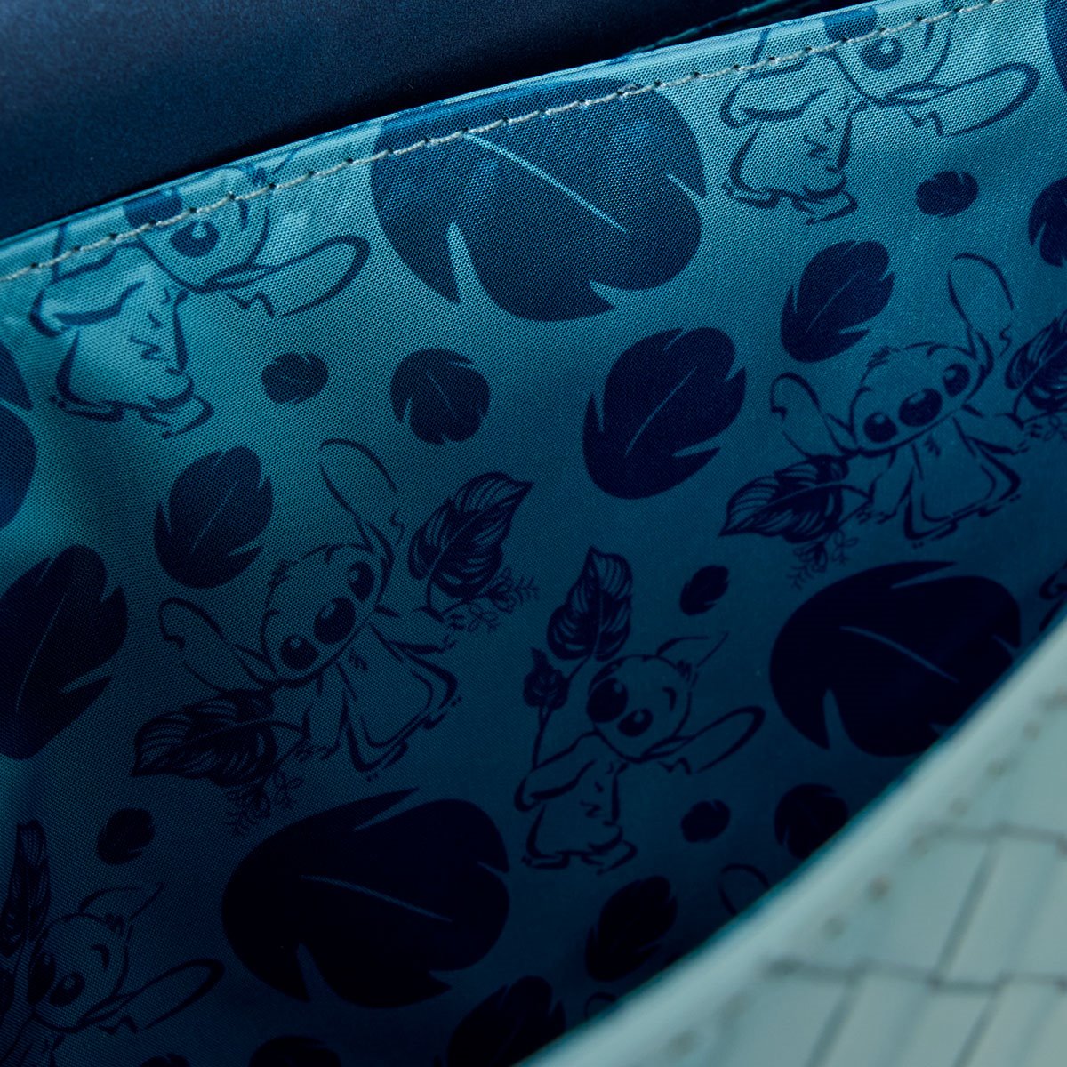 Lilo & Stitch Suede Stitch with Flowers Crossbody Bag