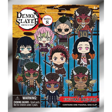 Demon Slayer Series 8 3D Foam Bag Clip Display Case of 24