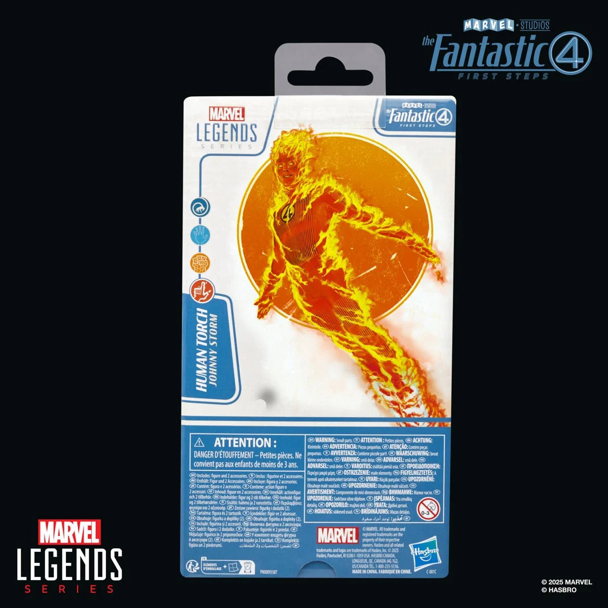The Fantastic Four: First Steps Marvel Legends Series Human Torch 6-Inch Action Figure