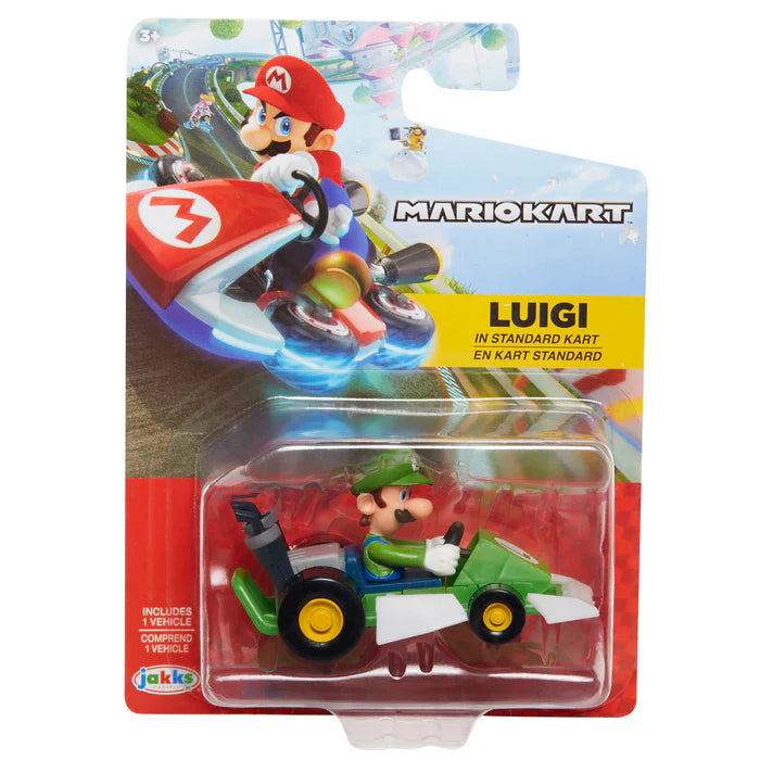 Luigi – Mario Kart 2.5" Standard Kart Racer Figure by Jakks Pacific