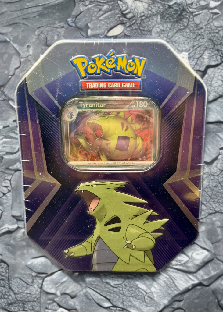 Pokemon Tin Tyranitar A Triple Header Of Pokemon Power TCG 2024