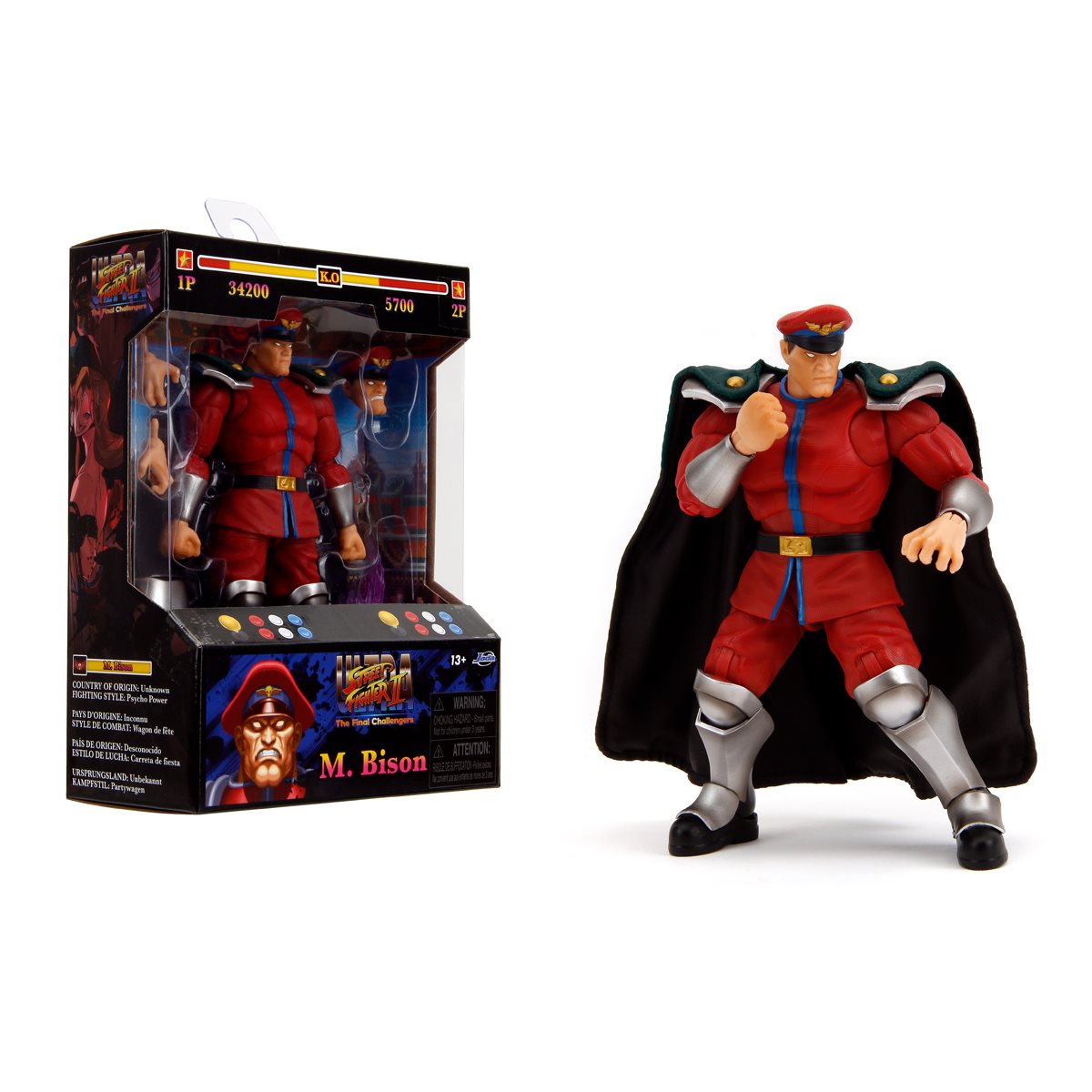 Ultra Street Fighter II M. Bison 6-Inch Scale Action Figure Jada Toys