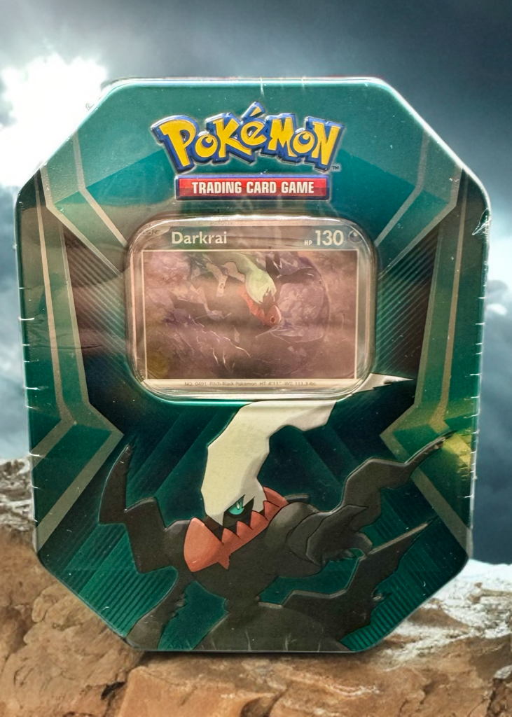 Pokémon TCG 2021 Knockout Darkrai Tin-3 Packs-New/Sealed