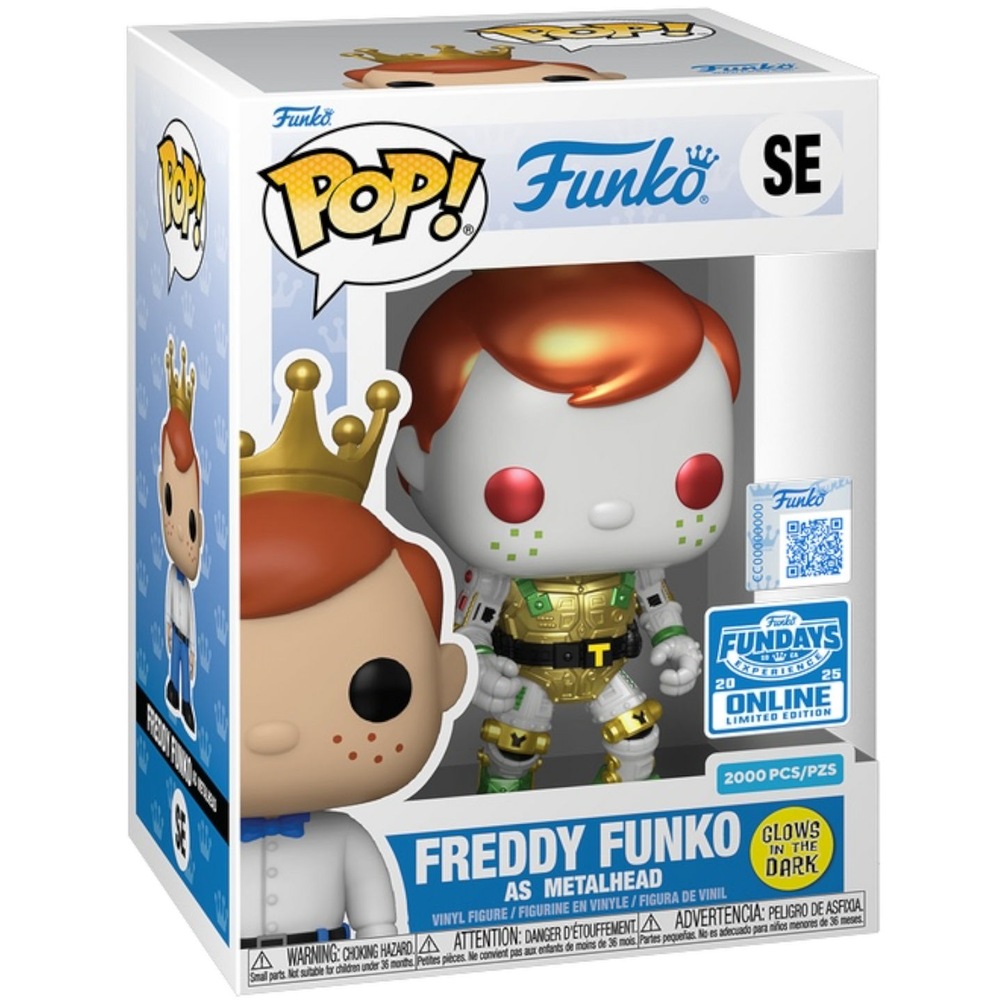 2025 Funko Fundays Online Freddy Funko As Metalhead Glows In The Dark 2000 Pcs