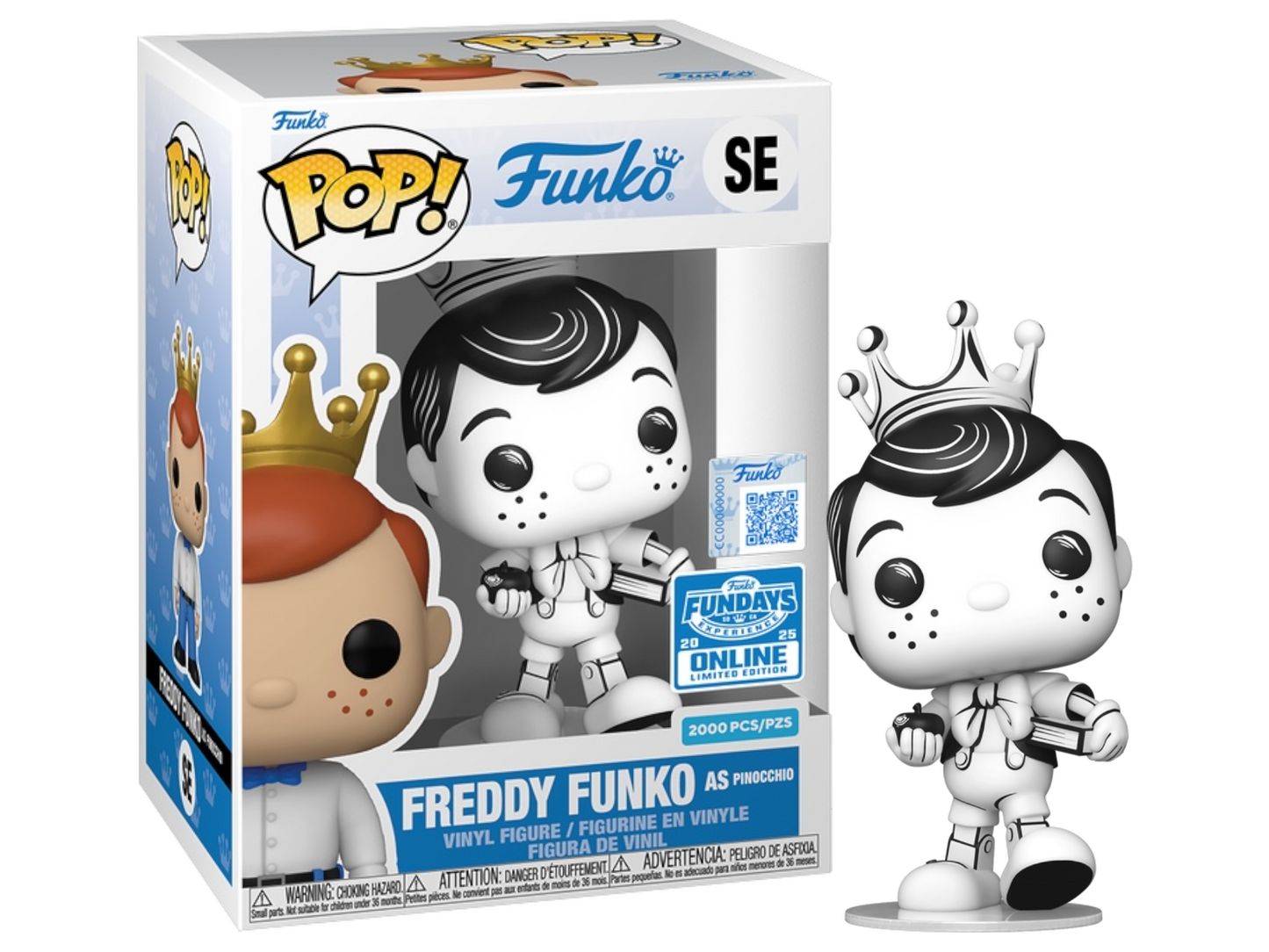 Funko Pop! Freddy Funko As Pinocchio LE 2000 B&W FunDays 2025 Online + Protector