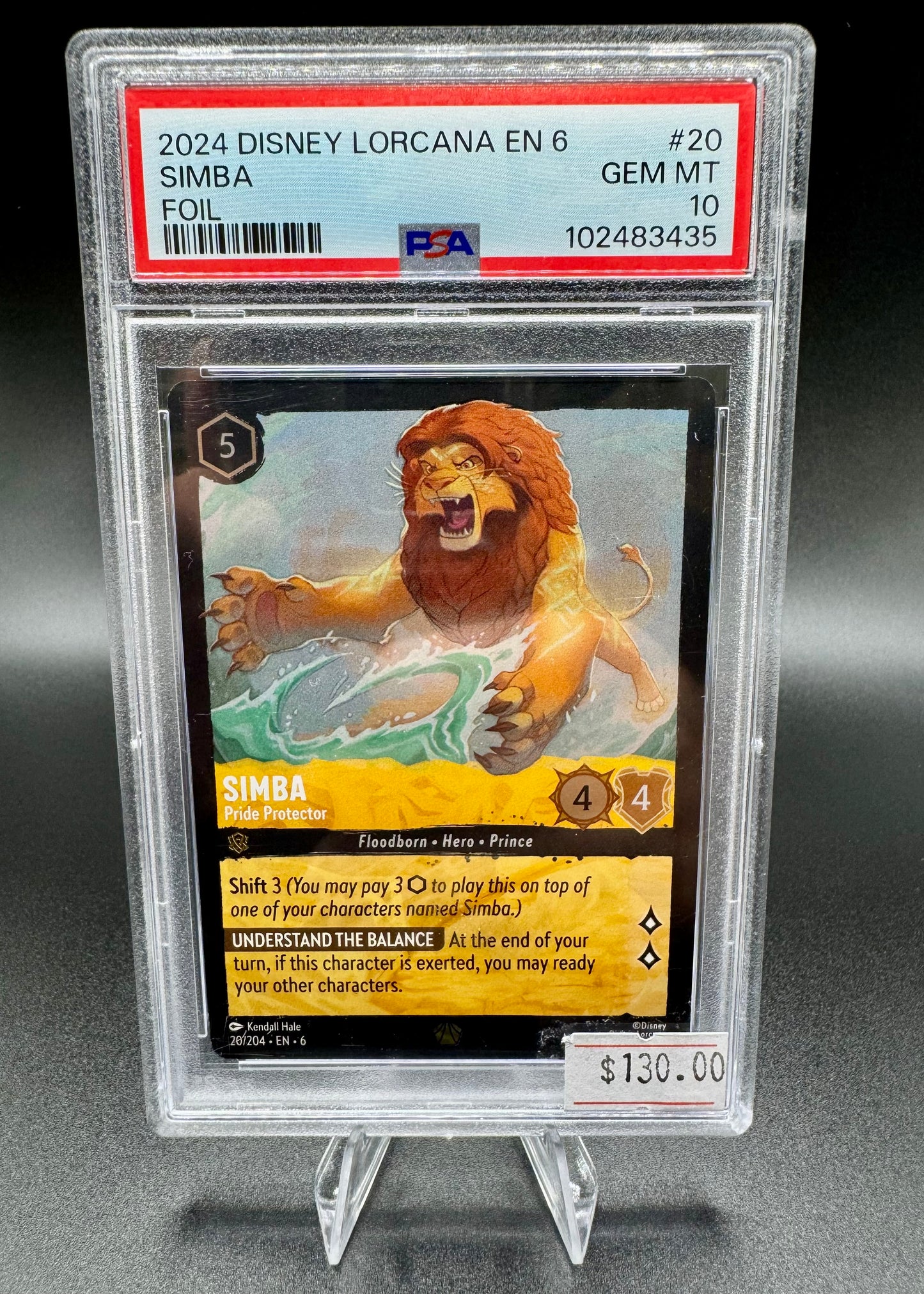 Disney Lorcana Azurite Sea || Simba Pride Protector Cold Foil || PSA 10
