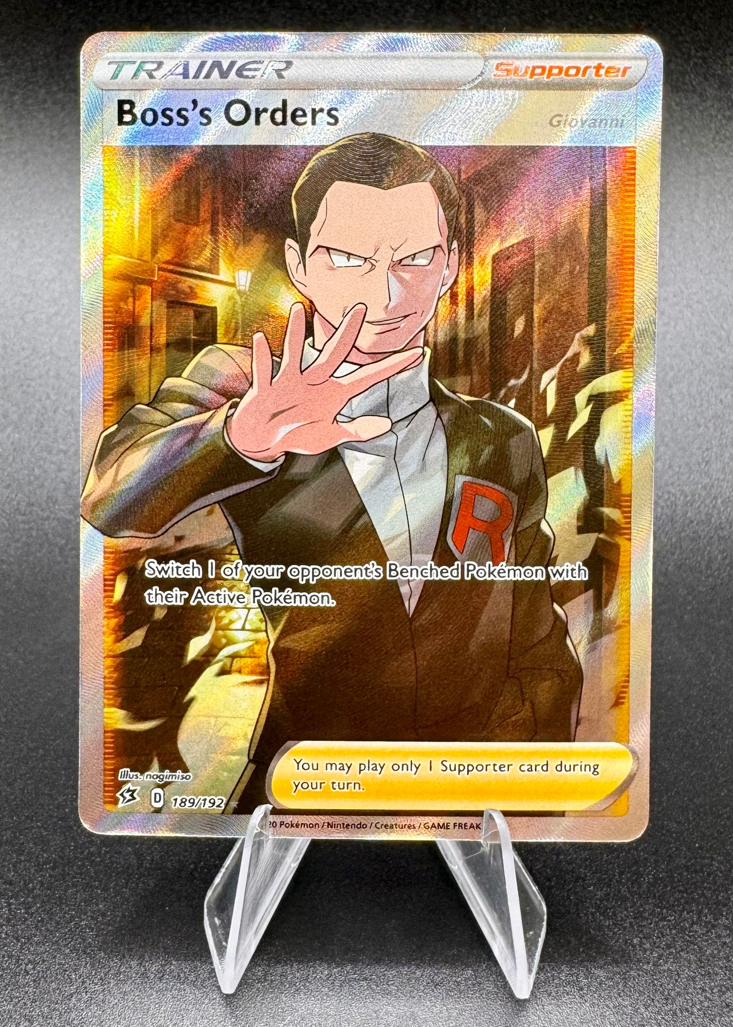 Pokémon TCG Boss's Orders Rebel Clash 189/192 Holo Full Art
