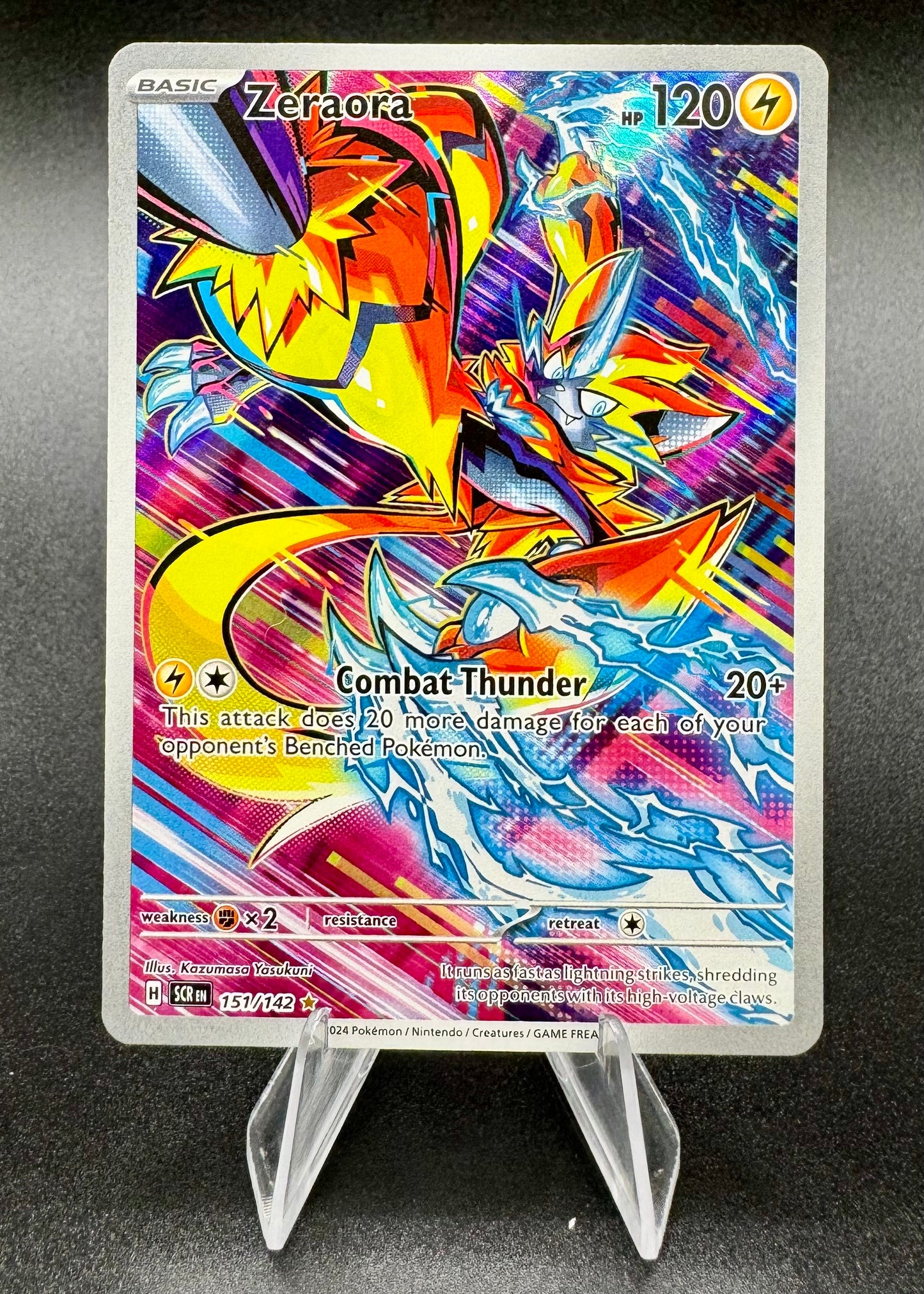 Zeraora 151/142 Sv07: Stellar Crown Holo Pokemon Card