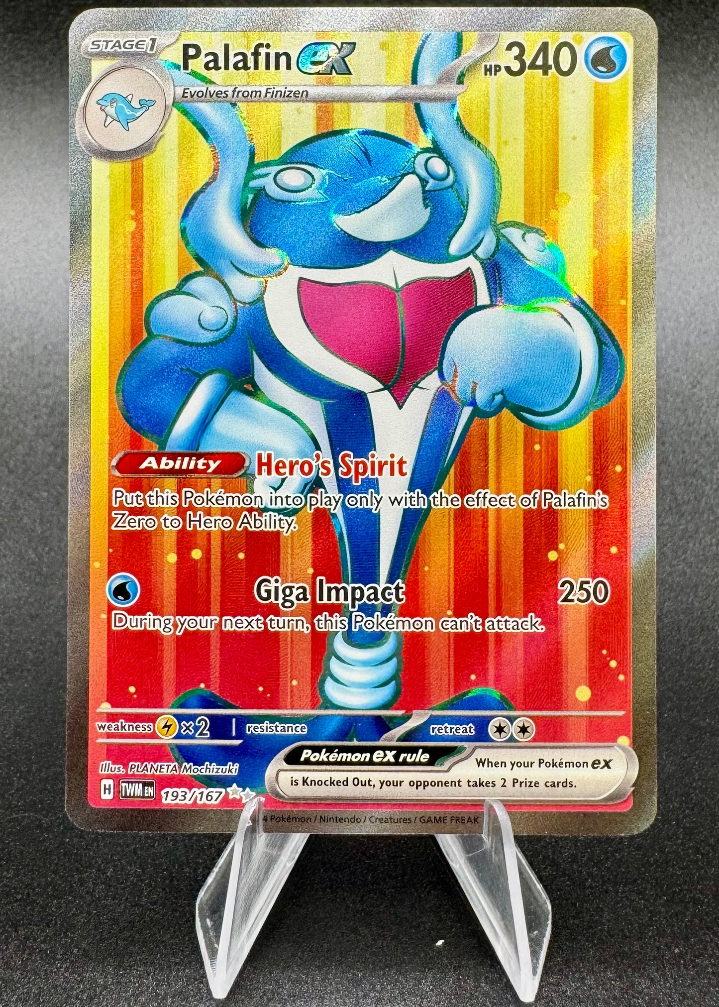 Palafin ex 193/167 – Ultra Rare Holo – 2024 Pokémon TCG Twilight Masquerade – NM