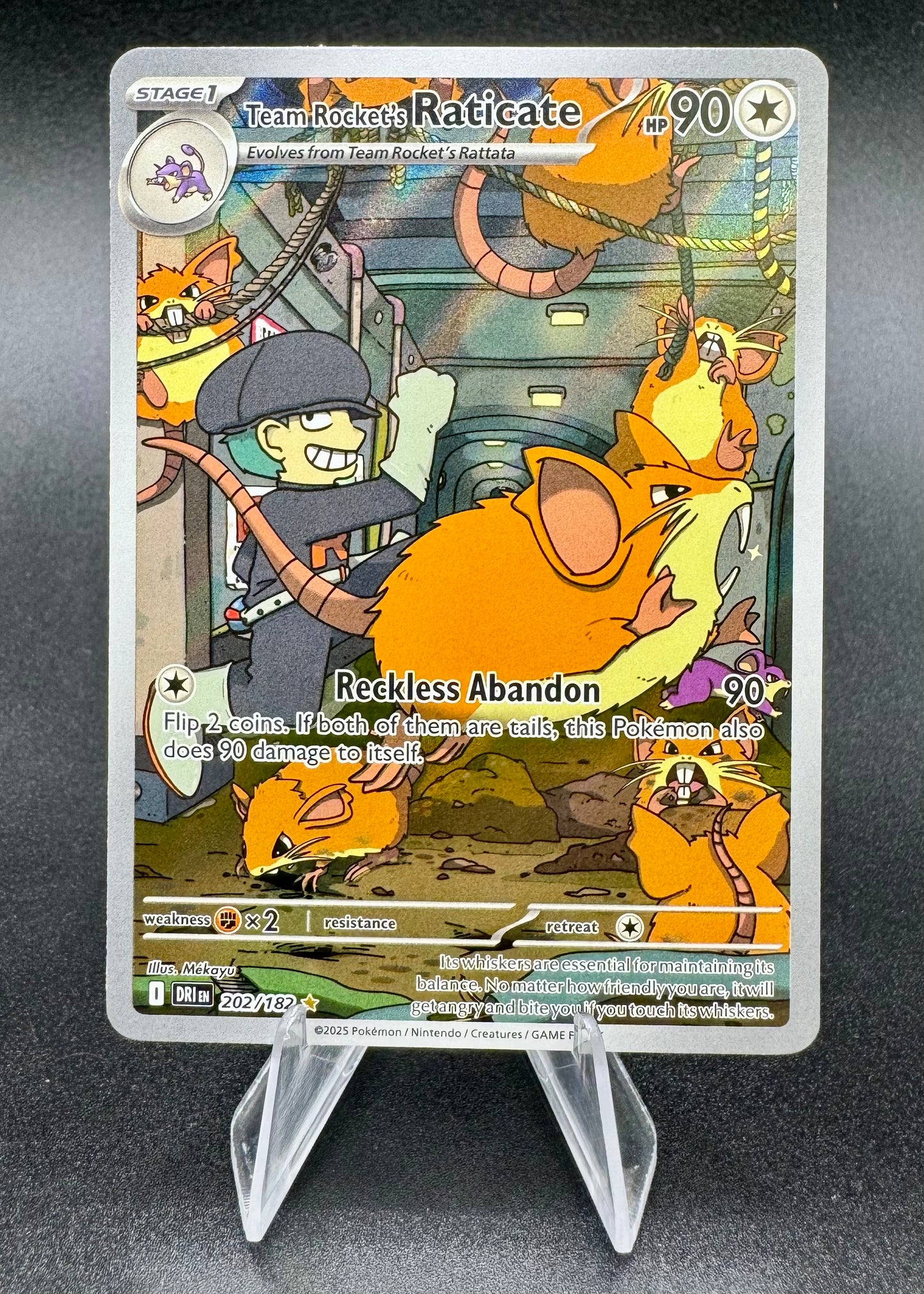 Team Rocket's Raticate (202/182) Illustration Rare SV10: Destined Rivals NM