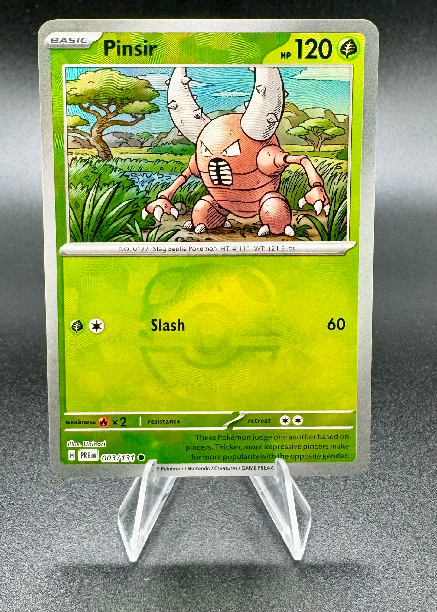 Pinsir 003/131 Master Ball Reverse Holo Pokemon Prismatic Evolutions
