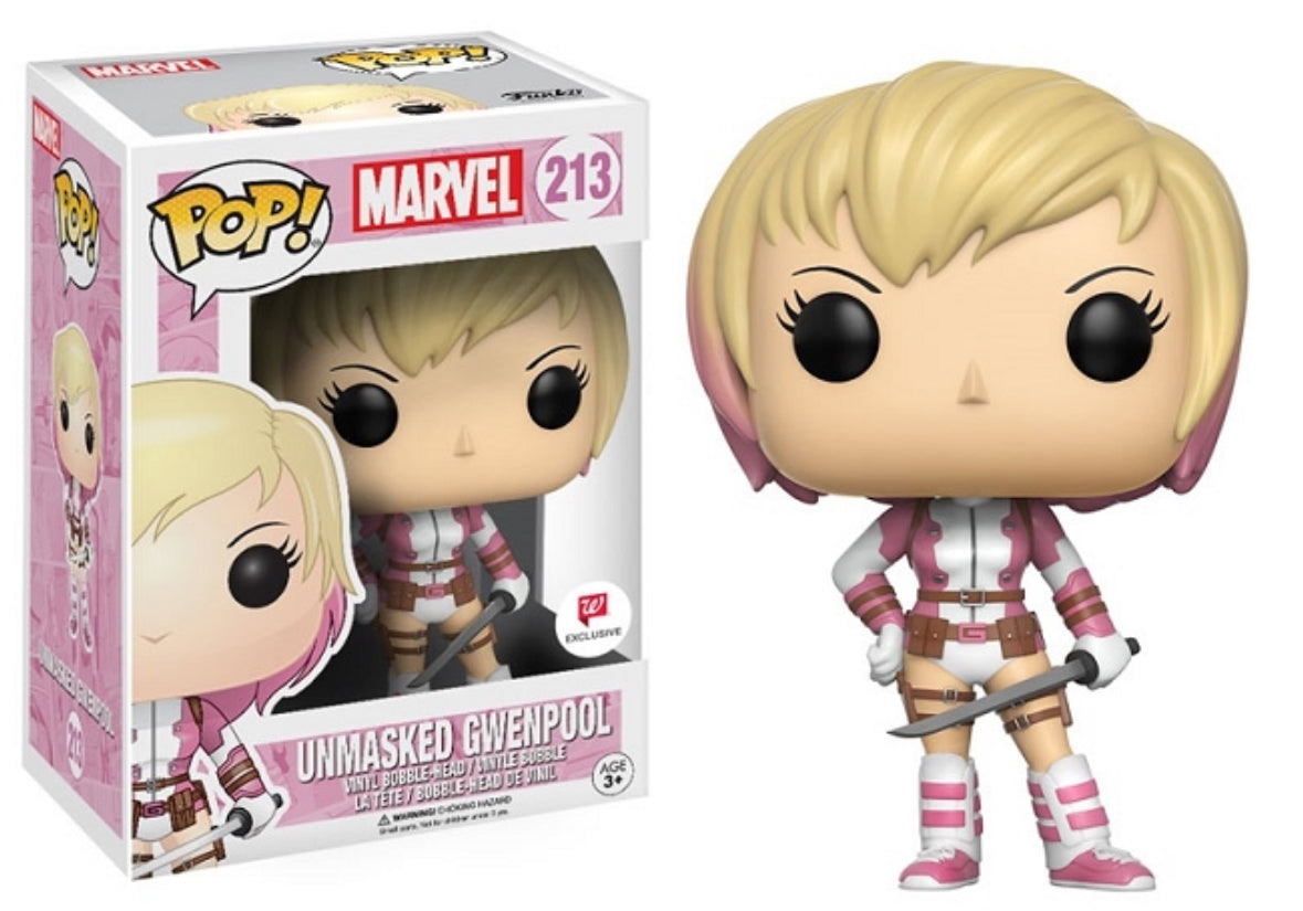 FUNKO POP! Marvel UNMASKED GWENPOOL # 213 Walgreens Exclusive Vinyl Figure