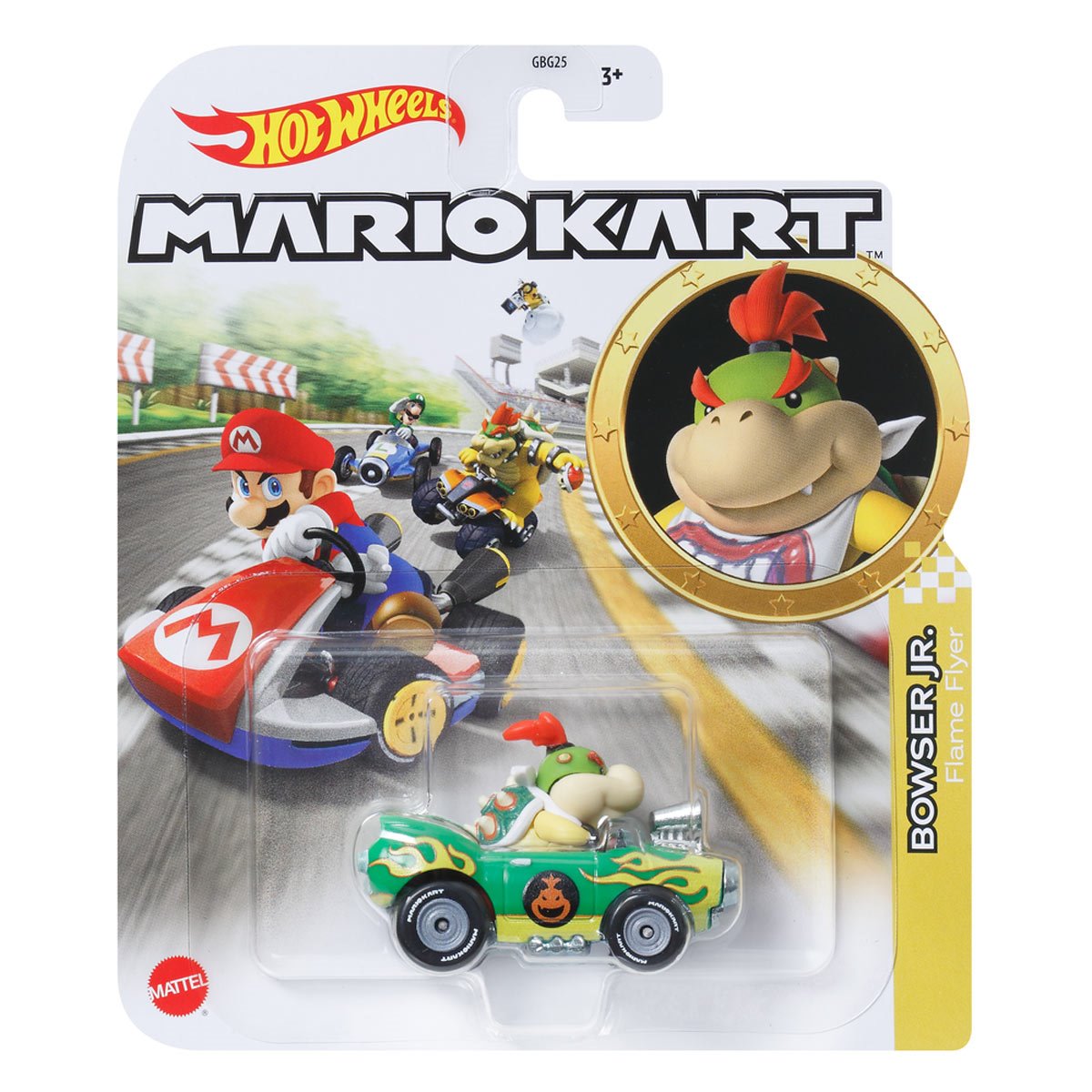 Mario Kart Hot Wheels 2025 Bowser Jr. Flame Flyer New 1:64 Mattel