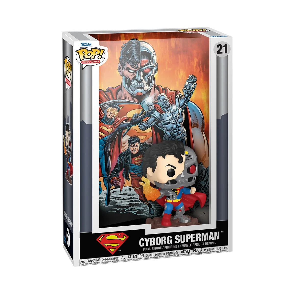 Reigh of Supermen Cyborg Superman Funko Pop! Comic Cover Figure #21 with Case