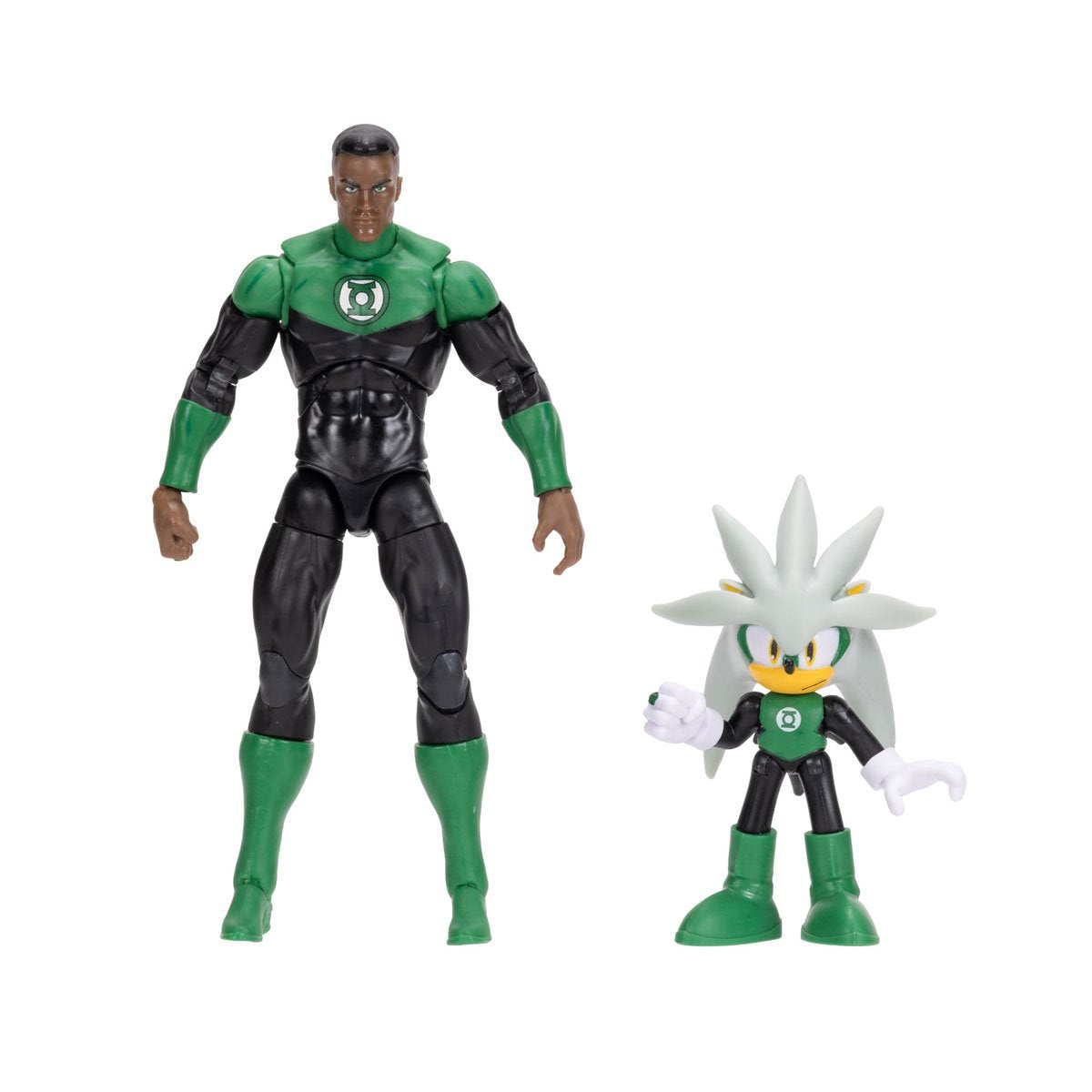 DC x Sonic the Hedgehog Wave 2 Action Figure Silver and Green Lantern