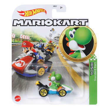 Mario Kart Hot Wheels 2025 Yoshi Standard Kart New 1:64 Mattel