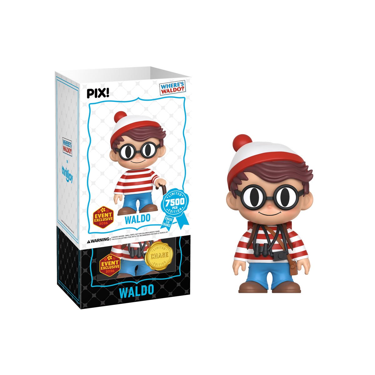 Where's Waldo Waldo with Cane Pix! Vinyl Figure - 2026 Convention Exclusive