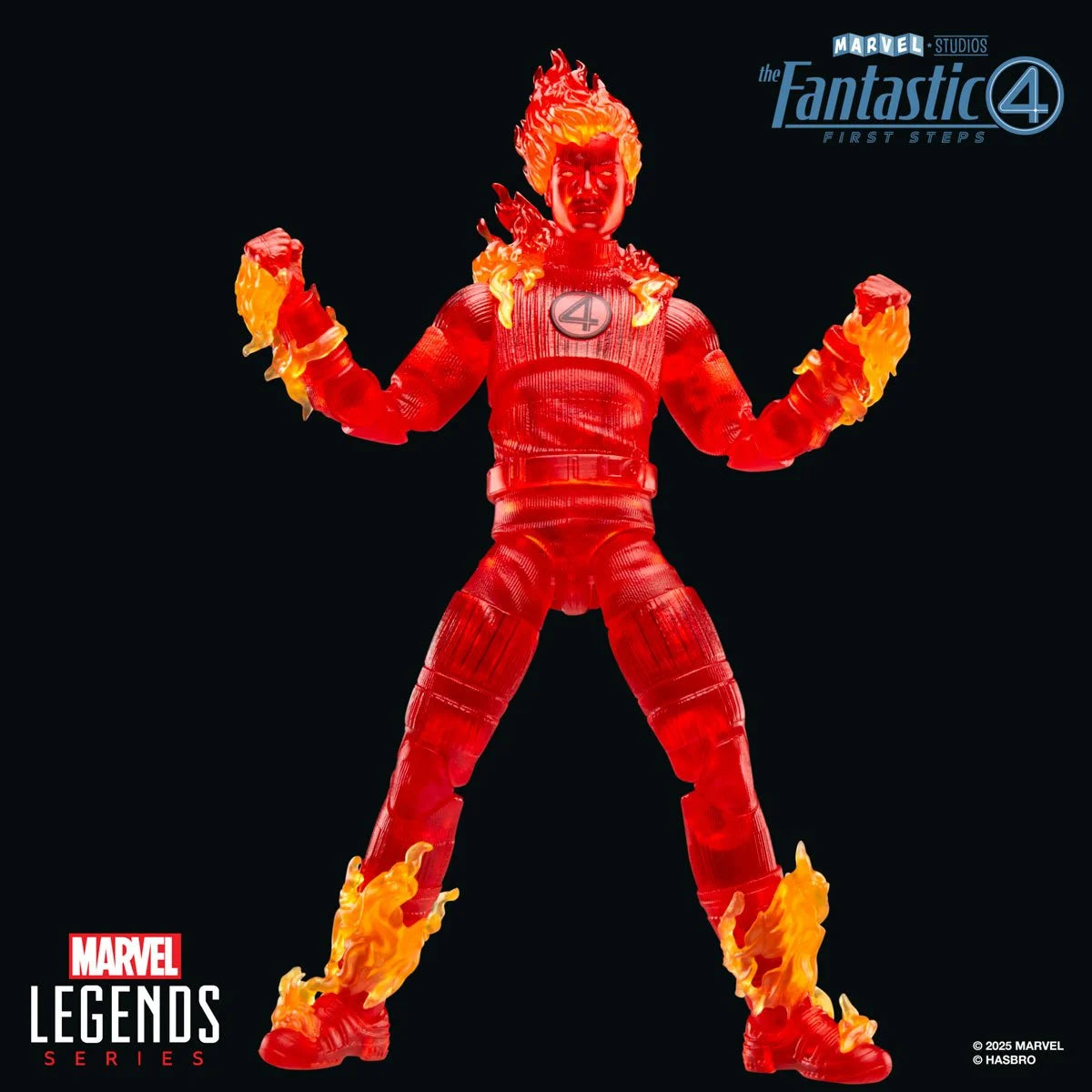 The Fantastic Four: First Steps Marvel Legends Series Human Torch 6-Inch Action Figure
