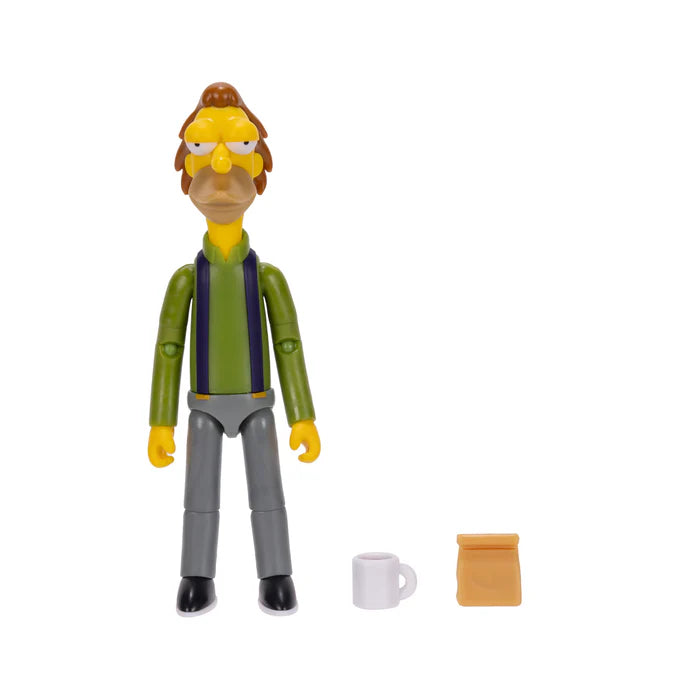 The Simpson's 5in Figures Lenny Leonard w/Lunch Bag & "Carl" Mug