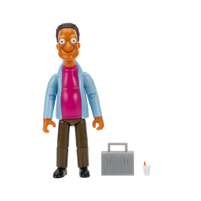 The Simpson's 5in Figures Carl Carlson w/ Coffee Cup and Lunch Box