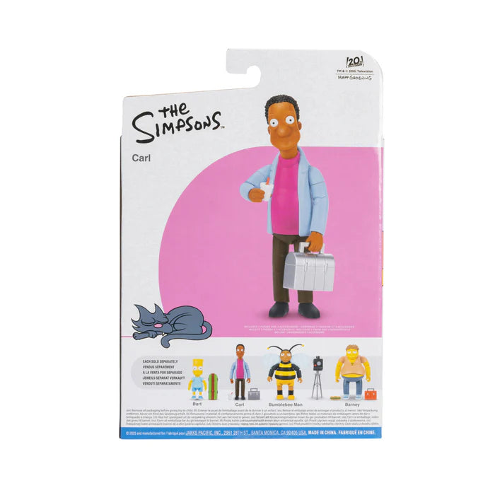 The Simpson's 5in Figures Carl Carlson w/ Coffee Cup and Lunch Box