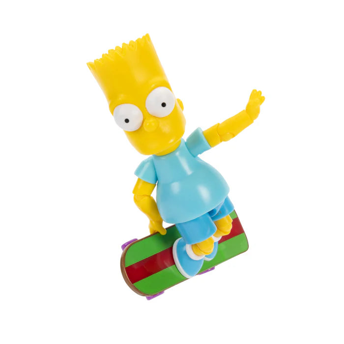 The Simpson's 5in Figures Bart Blue Shirt w/ Skateboard