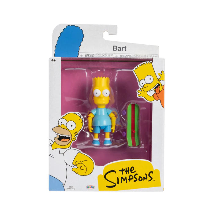 The Simpson's 5in Figures Bart Blue Shirt w/ Skateboard