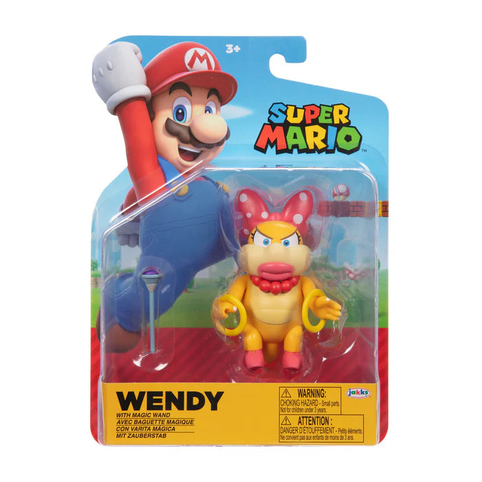 Wendy Koopa with Wand Super Mario Brothers 4 inch figure New