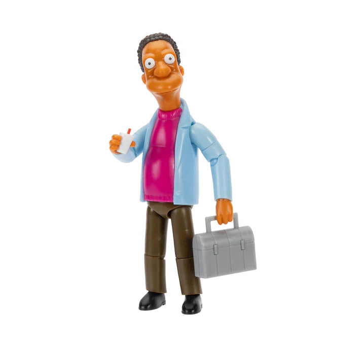 The Simpson's 5in Figures Carl Carlson w/ Coffee Cup and Lunch Box