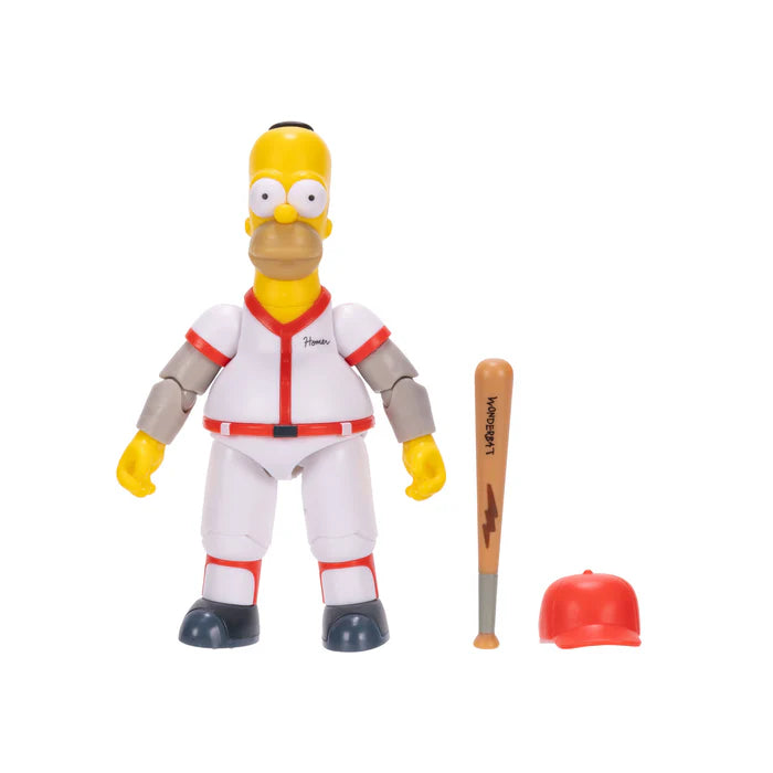 The Simpson's 5in Figures Baseball Homer with Baseball Bat & Removable Hat