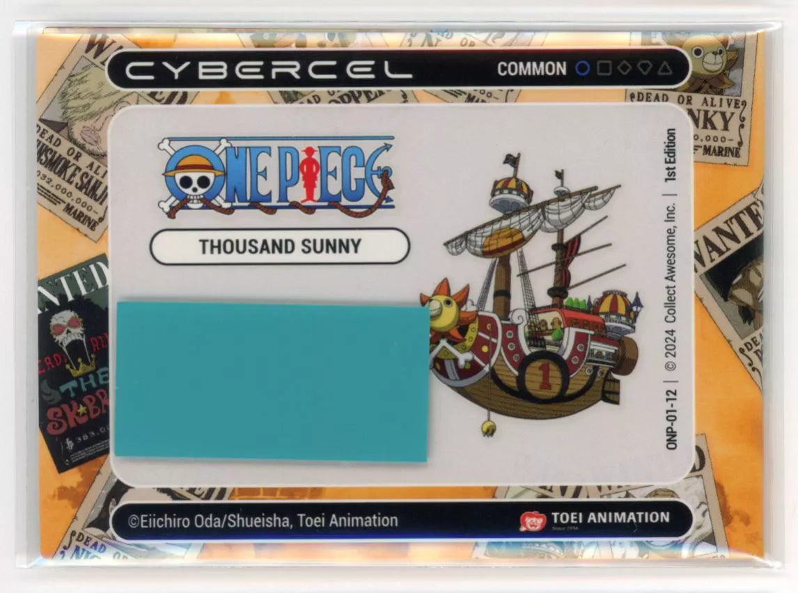 One Piece Series 1- 1st Edition Thousand Sunny - Common Cybercel- Unscanned