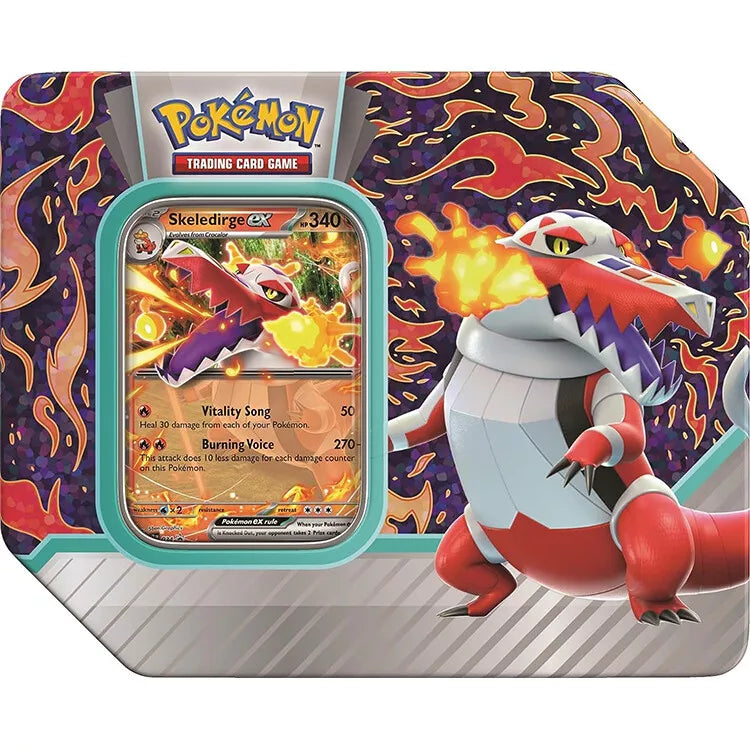 Pokemon 2023 Collectors Paldea Partners Tin - SKELEDIRGE EX (5 packs & 1 Promo)
