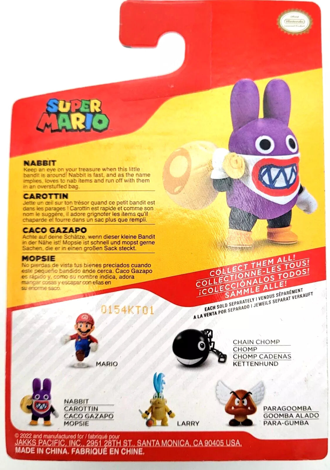 *NEW* 2022 Jakks Pacific Nintendo Super Mario 2.5" Rabbid Nabbit Action Figure