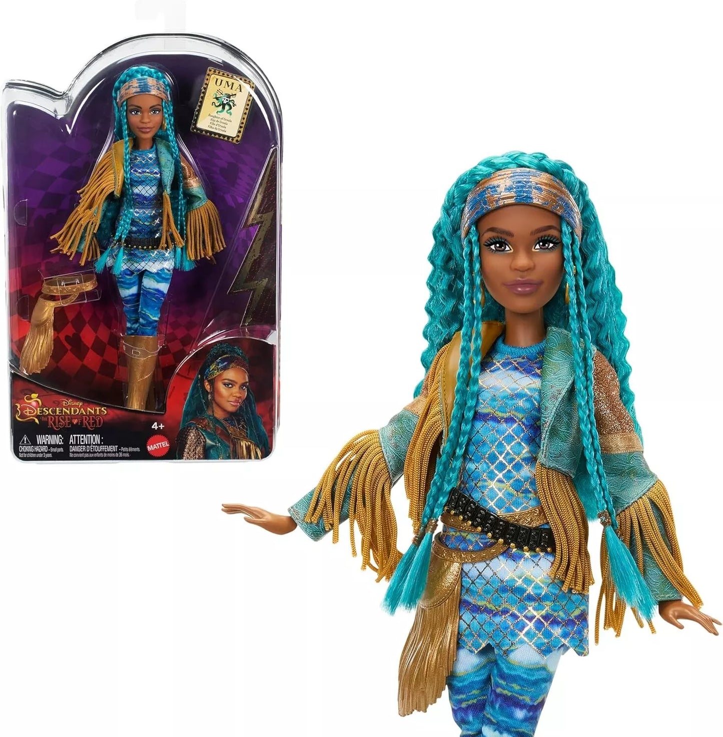DISNEY Descendants The Rise Of Red 4 Uma Doll Ursulus Daughter Articulated HWT95