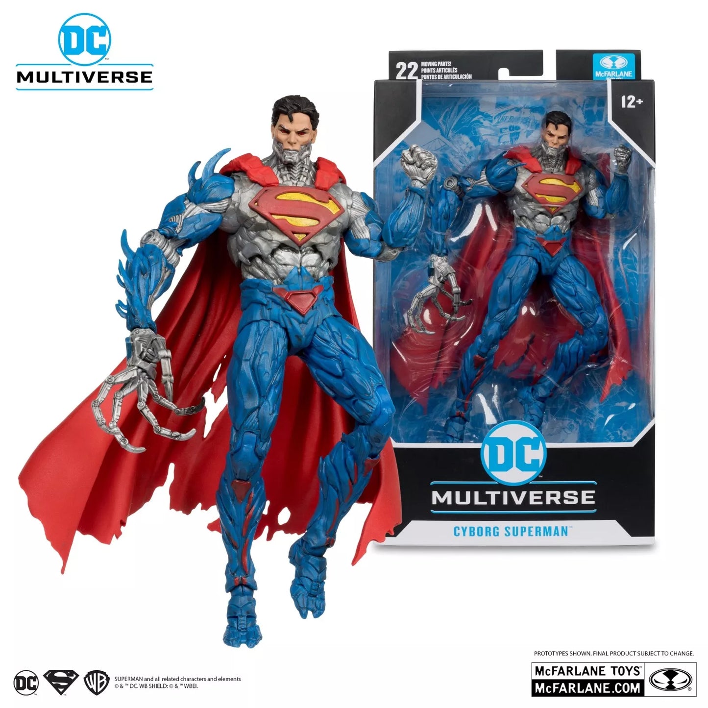 BRAND NEW McFarlane DC Multiverse New 52 Cyborg Superman Figure 7" In Hand