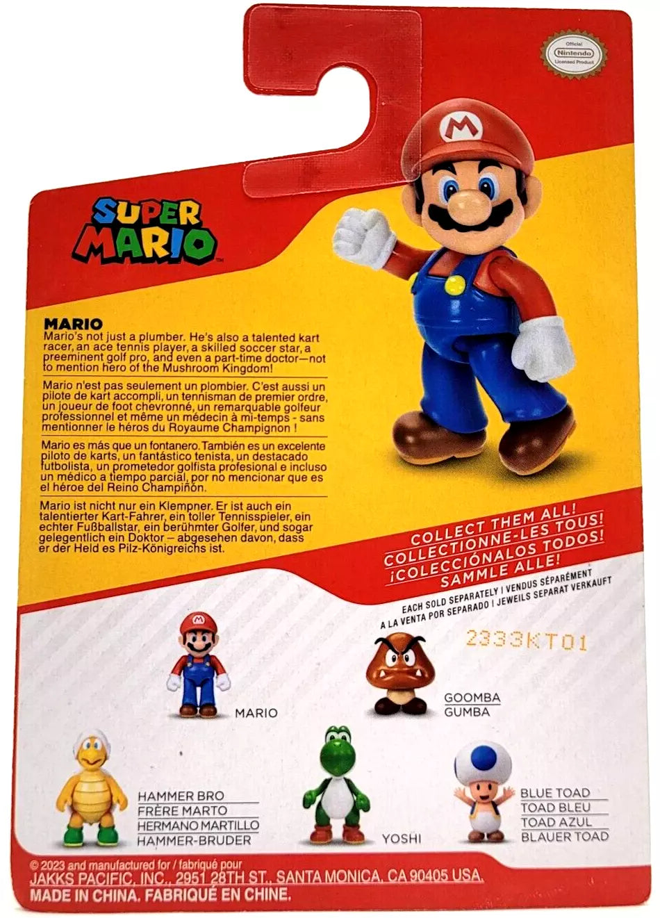 NEW Jakks 42132 World of Nintendo Super Mario 2.5-Inch MARIO. Mini-Figure