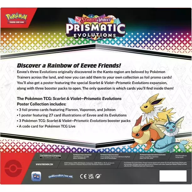 Pokémon TCG: Scarlet & Violet—Prismatic Evolutions Poster Collection NEW IN HAND
