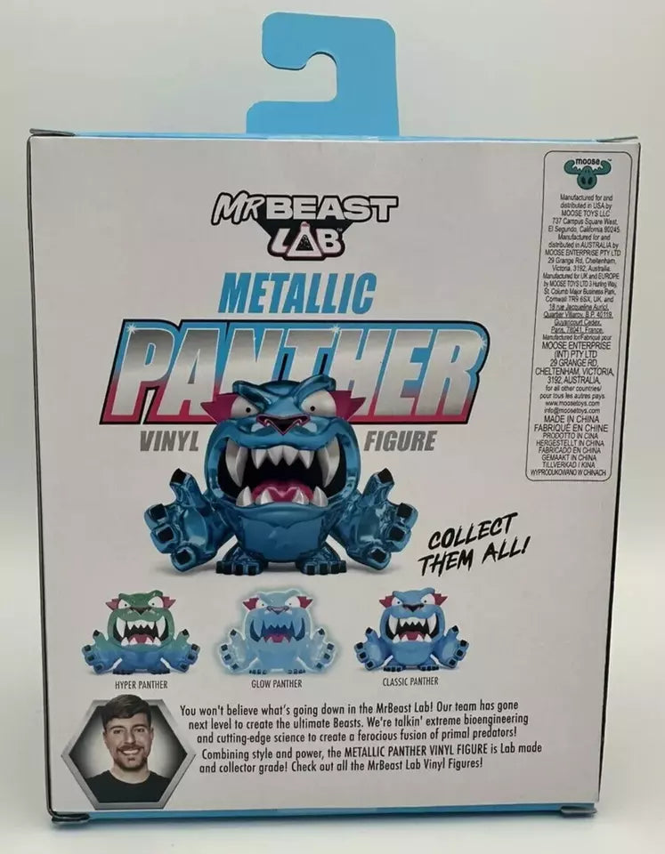 Mr Beast Lab Vinyl Figure The Metallic Panther Brand New in Box Rare