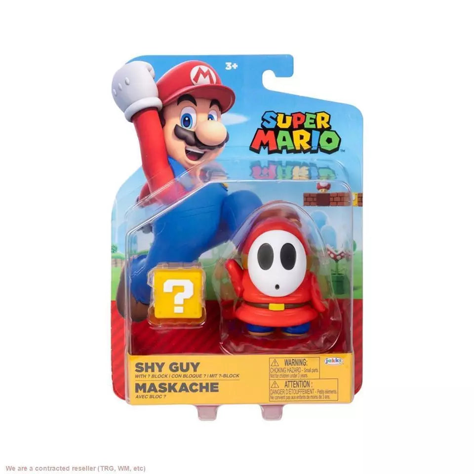 Nintendo Super Mario 4" Shy Guy with Question Block Action Figure NEW