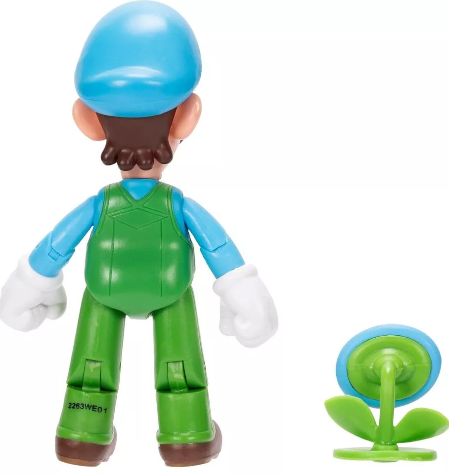NEW Jakks Pacific 41404 World of Nintendo 4" Mario ICE LUIGI W/ICE FLOWER Figure