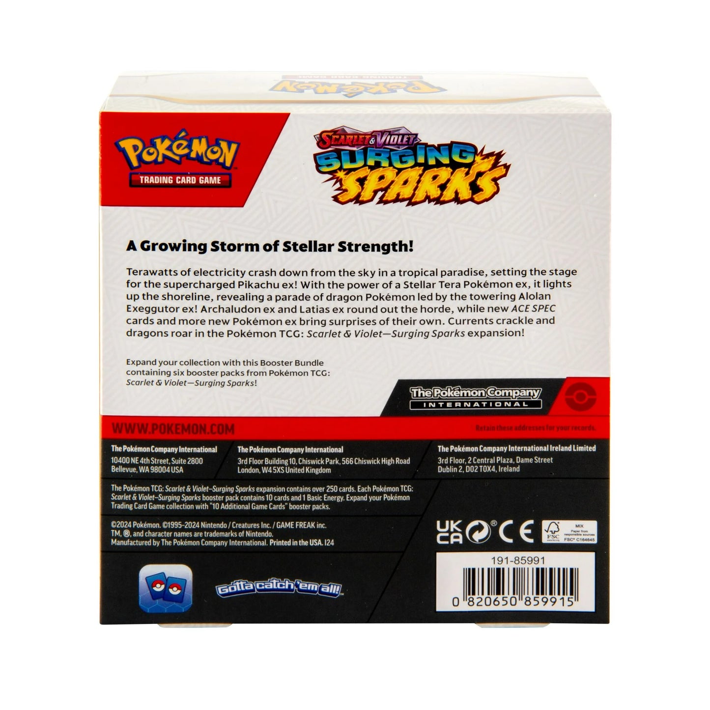 Pokemon Trading Card Games Scarlet & Violet 8 Surging Sparks Booster Bundle