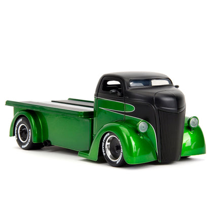 Just Trucks 1947 Ford Coe 1:24 Scale Die-Cast Metal Vehicle with Tire Rack