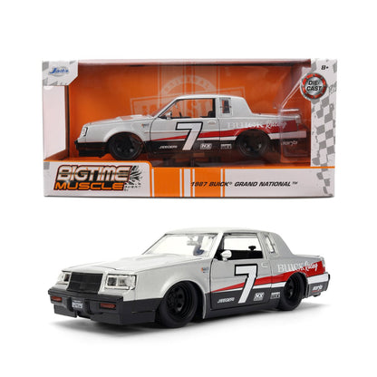 Bigtime Muscle 1987 Silver Buick Grand National 1:24 Scale Die-Cast Metal Vehicle