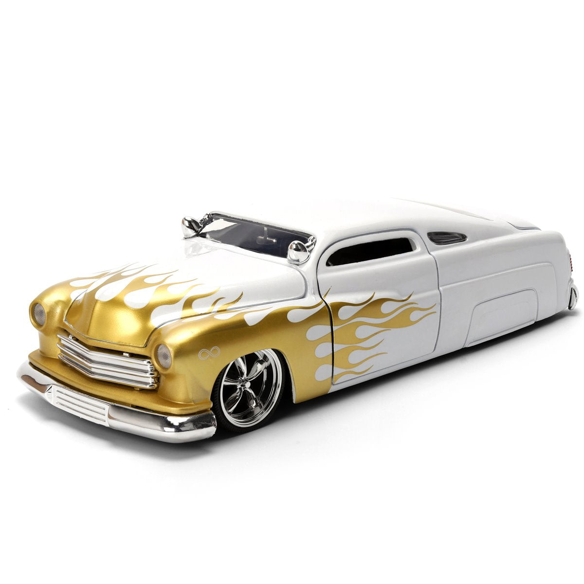 Bigtime Muscle 1951 White Mercury 1:24 Scale Die-Cast Metal Vehicle