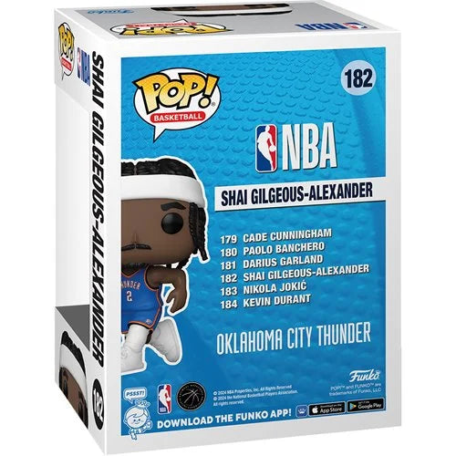 NBA Thunder Shai Gilgeous-Alexander Funko Pop! Vinyl Figure #182