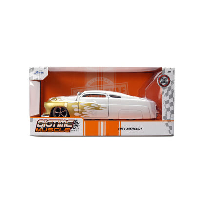 Bigtime Muscle 1951 White Mercury 1:24 Scale Die-Cast Metal Vehicle